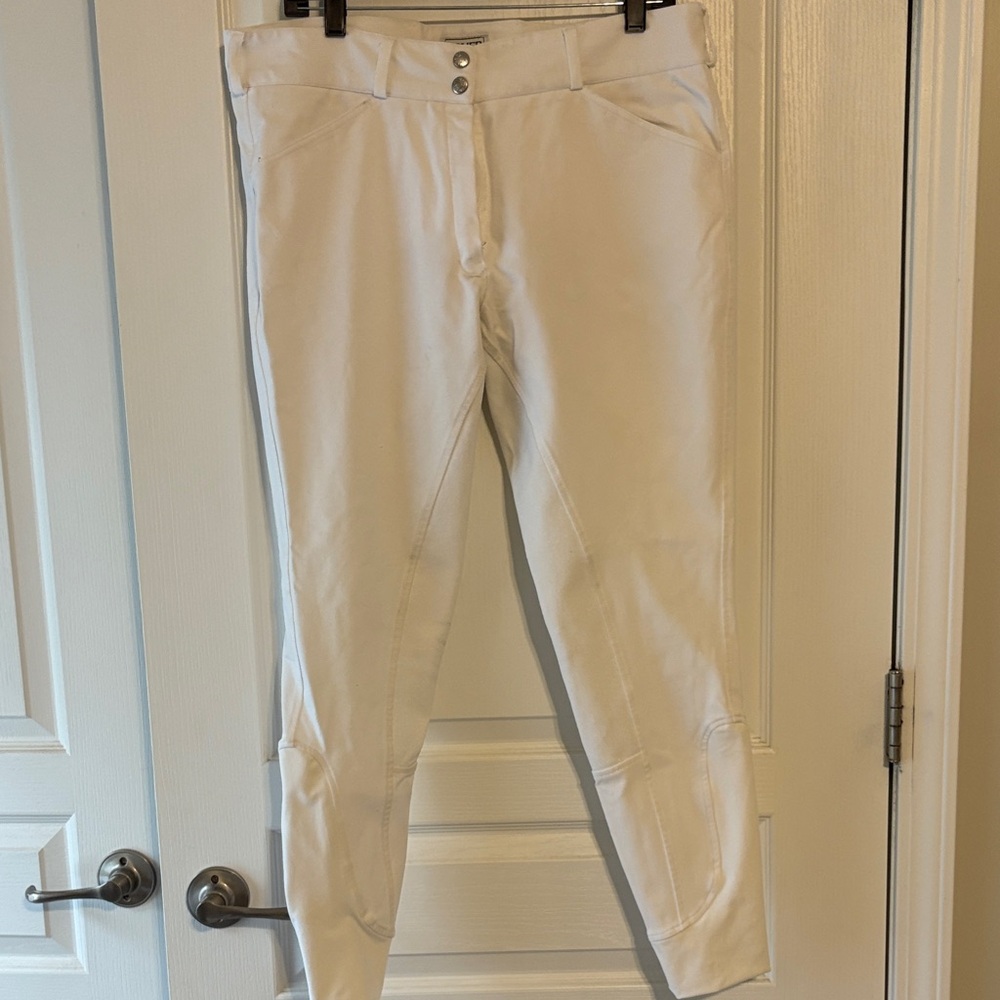 Dover Saddlery White Full Seat Breeches Sz 32